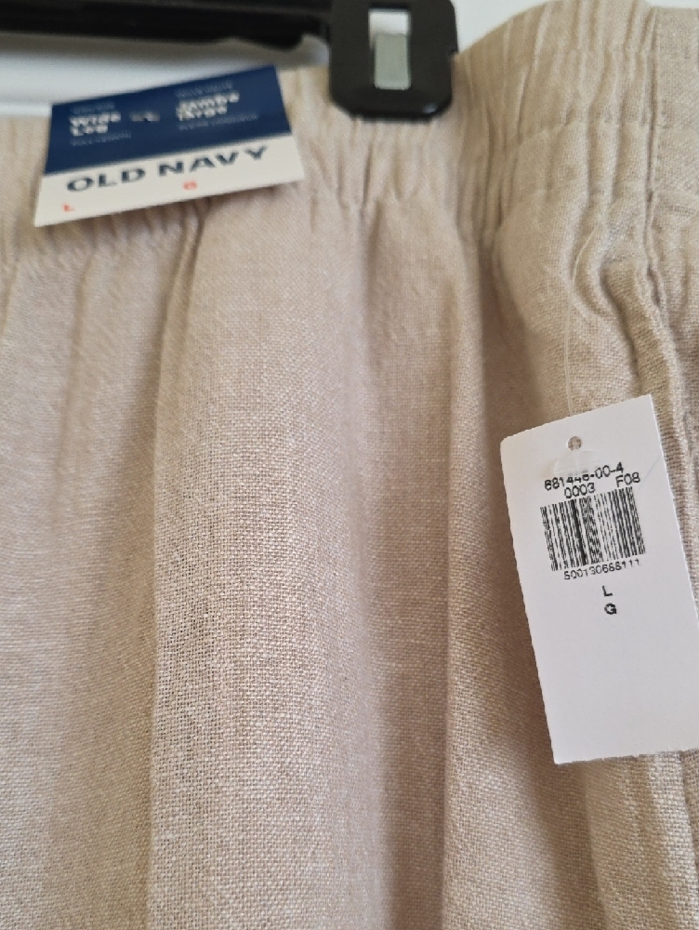 Old Navy Linen-Blend Wide Leg Pants - Light Beige - Picture 2 of 3